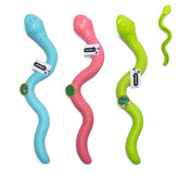 Colorful snake treat dispenser toys for dogs fun squeaky treat dispensing toy for interactive play